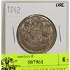 Image 1 : 1942 CANADIAN SILVER 50CENT COIN