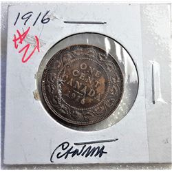 14)  CANADIAN 1916 LARGE PENNY