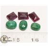 Image 1 : #78- RED RUBY/GREEN EMERALD 72.5 ct
