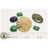 Image 1 : #66- RUSSIAN JASPER/EMERALD/SAPPHIRE 137.0 ct