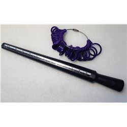 20)  MANDREL STYLE RING SIZER AND COMPLETE