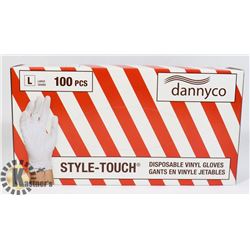 DANNYCO STYLE TOUCH DISPOSABLE VINYL GLOVES