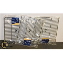 LOT OF THREE 14" X 17" HEAVY DUTY COOLING RACKS