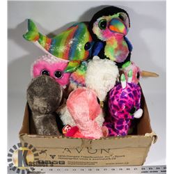 BOX OF MEDIUM SIZE TY PLUSH