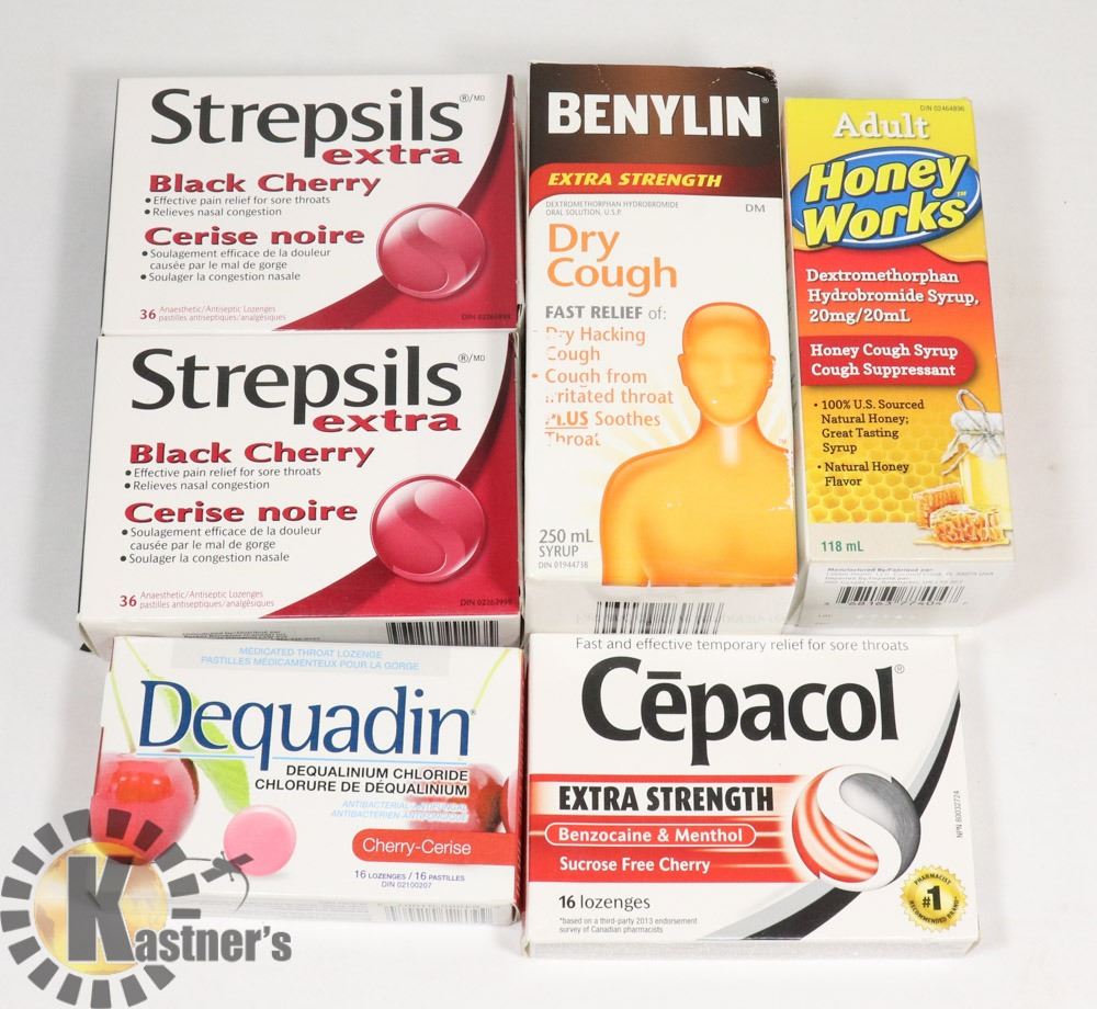 4 THROAT LOZENGES BENYLIN HONEY WORKS COUGH SYRUP