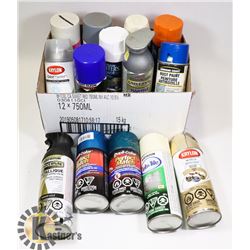 14 CANS OF SPRAY PAINT