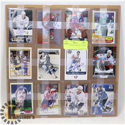 12 AUTOGRAPHED HOCKEY CARDS