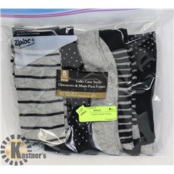 5 PACK OF LADIES CREW SOCKS