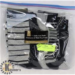 5 PACK OF LADIES CREW SOCKS