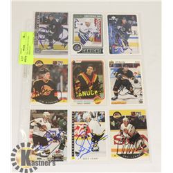 VANCOUVER CANUCKS 10 CARD AUTOGRAPHED LOT