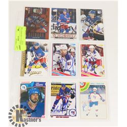 AUTOGRAPHED 10 CARD NEW YORK RANGERS LOT