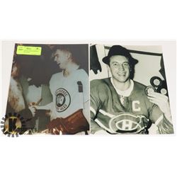 2 JEAN BELIVEAU PHOTOGRAPHS (CANADIENS, ACES)