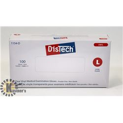 DISTECH CLEAR VINYL MEDIAL EXAMINATION GLOVES