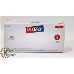 DISTECH CLEAR VINYL MEDIAL EXAMINATION GLOVES