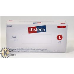 DISTECH CLEAR VINYL MEDIAL EXAMINATION GLOVES