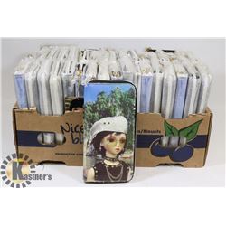 BOX OF NEW ZIPPERED WALLETS