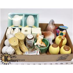 FLAT OF VINTAGE SALT AND PEPPER