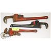 Image 1 : LOT OF 3 PIPE WRENCHES