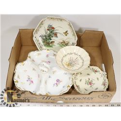 BOX OF VINTAGE FINE BONE CHINA PLATTERS