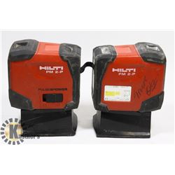 LOT OF 2 LASER LEVELS BY HILTI PM2-P