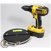 Image 1 : DEWALT DC720 CORDLESS DRILL AND TAPE MEASURE ROLL