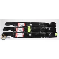 THREE OREGON 21" LAWN MOWER BLADES