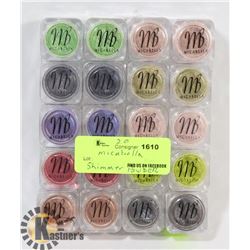 FLAT OF 20 ASSORTED MICABELLA SHIMMER POWDER