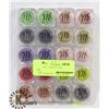 Image 1 : FLAT OF 20 ASSORTED MICABELLA SHIMMER POWDER