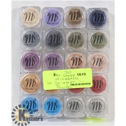 FLAT OF 20 ASSORTED MICABELLA SHIMMER POWDER