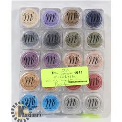 FLAT OF 20 ASSORTED MICABELLA SHIMMER POWDER