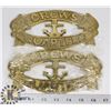 Image 1 : LOT OF TWO METAL CREWS QUARTERS WALL HANGINGS