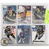 Image 1 : LOT OF 5 MARIO LEMIEUX & 1 PATRICK ROY INSERT CARD