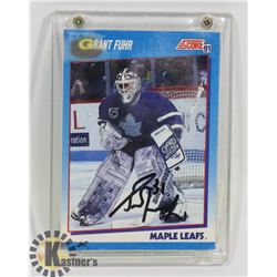 GRANT FUHR TORONTO MAPLE LEAFS AUTOGRAPHED CARD