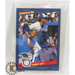 JIMMY KEY TORONTO BLUE JAYS AUTOGRAPHED OVERSIZED