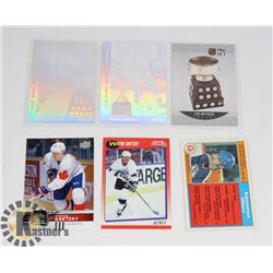WAYNE GRETZKY 6 CARD LOT (HOLOGRAMS AND TROPHY)