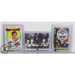 LOT OF 3 SIGNED CARDS:  GRANT FUHR AUTOGRAPHED