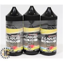 3 BOTTLES OF 6MG NICOTINE 30ML PER BOTTLE OF