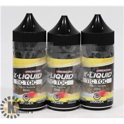 3 BOTTLES OF 3MG NICOTINE 30ML PER BOTTLE OF