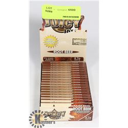 DISPLAY OF ROOT BEER FLAVOURED ROLLING PAPERS