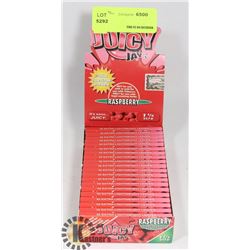 DISPLAY OF RASPBERRY FLAVOURED ROLLING PAPERS