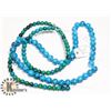 Image 1 : #179- BLUE TURQUOISE/ GREEN AZURITE 15 " NECKLACE