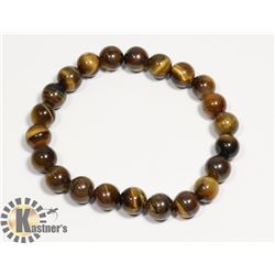 #152- TIGER EYE BEAD BRACELET/ 8mm/ 7.5"