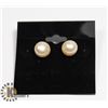 Image 1 : #168- FRESH WATER PEARL EARRINGS/ 9mm