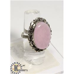 #137- PINK ROSE QUARTZ RING SIZE 9