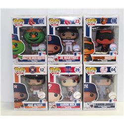 LOT OF 6 ASSORTED FUNKO POPS: MLB VARIETY PACK-