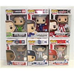 LOT OF 6 ASSORTED FUNKO POPS:SPORTS VARIETY PACK-