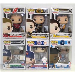LOT OF 6 ASSORTED FUNKO POPS:SPORTS VARIETY PACK-