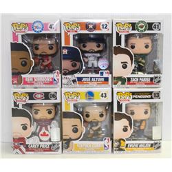 LOT OF 6 ASSORTED FUNKO POPS: SPORTS VARIETY PACK-