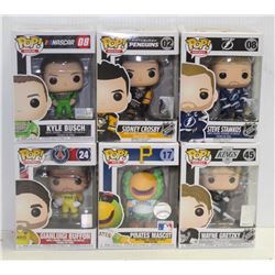 LOT OF 6 ASSORTED FUNKO POPS: SPORTS VARIETY PACK-