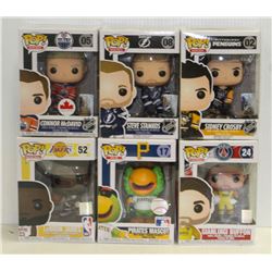 LOT OF 6 ASSORTED FUNKO POPS: SPORTS VARIETY PACK-